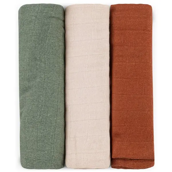 Petite&Mars Moussy látkové plienky Earth Tones 68 x 68 cm 3 ks