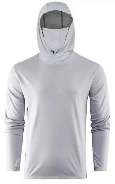 Grundéns triko tough sun masked hoodie mist - xl