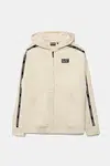 Dětská bavlněná mikina EA7 Emporio Armani béžová barva, s kapucí, s aplikací, 7B000056 AF10380