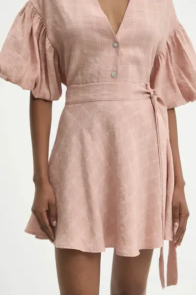 Sukně Answear.LAB růžová barva, mini, áčková