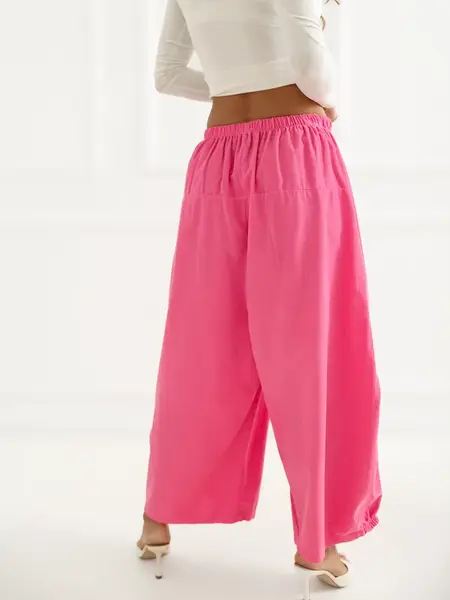 Tmavorůžové kalhoty aladinky