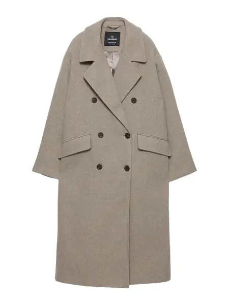 Pull&Bear Prechodný kabát  sivobéžová