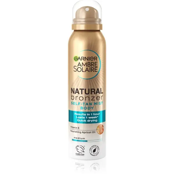 Garnier Ambre Solaire Natural Bronzer samoopaľovací sprej na telo odtieň Dark 150 ml