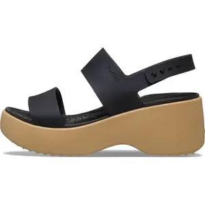 Crocs Sandále  béžová / čierna melírovaná