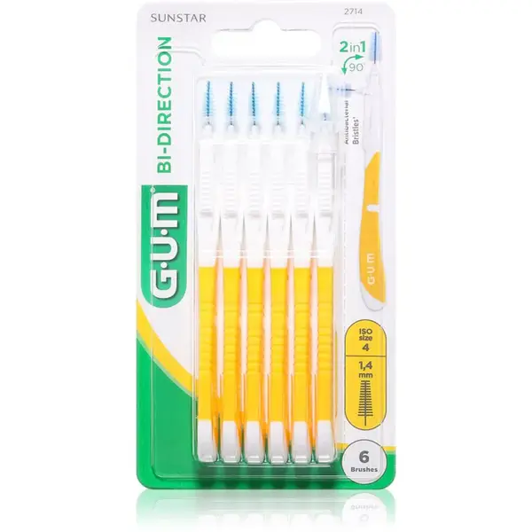 G.U.M Bi Direction Interdental Brush 2714 mezizubní kartáčky 1,4 mm 6 ks