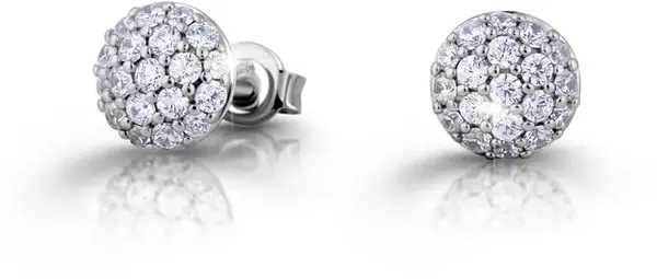 Modesi Třpytivé náušnice pecky ze stříbra M21080/M21081/M21082 0,9 cm