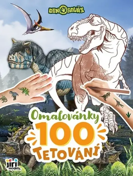 Omalovánky a 100 tetování Dinosauři - -