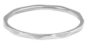 Troli Minimalistický ocelový prsten s jemným designem Silver 49 mm