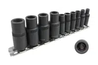 Triumf Nástrčné hlavice, pro upnutí závitníků , magnetické, 1/4", 3/8", sada 8 ks na liště