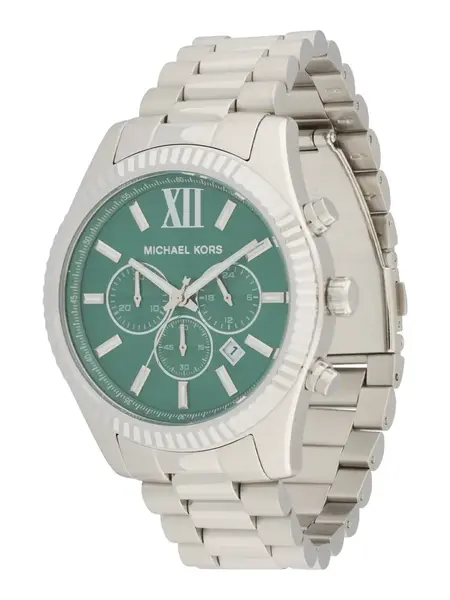 Michael Kors Analógové hodinky 'LEXINGTON'  jedľová / strieborná