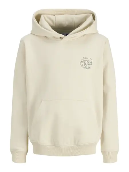Jack & Jones Junior Mikina 'Niagara'  krémová / tmavozelená