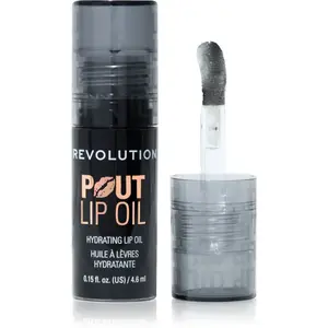 Revolution Pout Lip olej na pery s hydratačným účinkom odtieň Midnight Black 4.6 ml