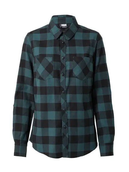 Urban Classics Blúzka  modrozelená / čierna