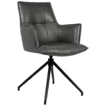 Novel ŽIDLE S PODRUČKAMI, železo, antracitová, černá