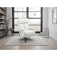 Sit & More RELAXAČNÍ KŘESLO, kůže, bílá