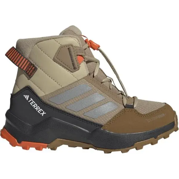 adidas TERREX AX4R CW+ MID K Detská zateplená obuv, hnedá, veľkosť 35.5