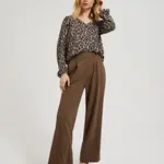 Marisse Women's Trousers Z-Sp-4510 Coffee