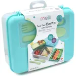 Melii Bento Box svačinový box Blue, Mint, Lime 1446 ml