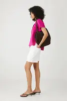 Lněná halenka Medicine fialová barva, hladká