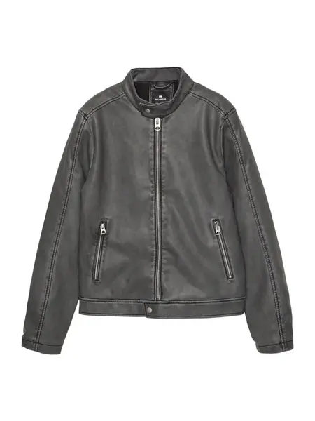 Pull&Bear Prechodná bunda  tmavosivá