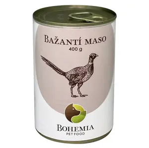 BOHEMIA PET FOOD Konzerva bažantí maso ve vlastní šťávě pro psy 400 g