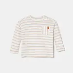 Dětské bavlněné tričko s dlouhým rukávem United Colors of Benetton béžová barva, 3H12A1064