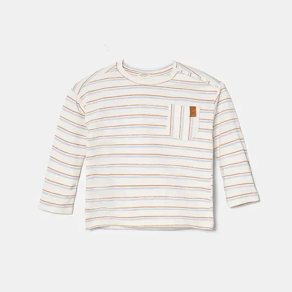 Dětské bavlněné tričko s dlouhým rukávem United Colors of Benetton