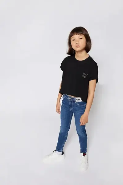 Dětské bavlněné tričko HUGO