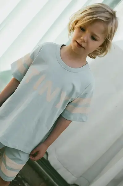 Tinycottons  Dětské bavlněné tričko  STRIPES LOGO TEE