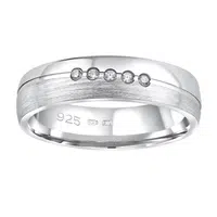 Silvego Snubní stříbrný prsten Presley pro ženy QRZLP012W 49 mm