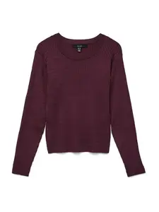 VERO MODA Sveter 'VMSILJE'  vínovo červená
