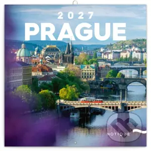 NOTIQUE Poznámkový kalendár Praha 2027, 30 x 30 cm