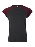 Urban Classics Tričko  tmavosivá / vínovo červená