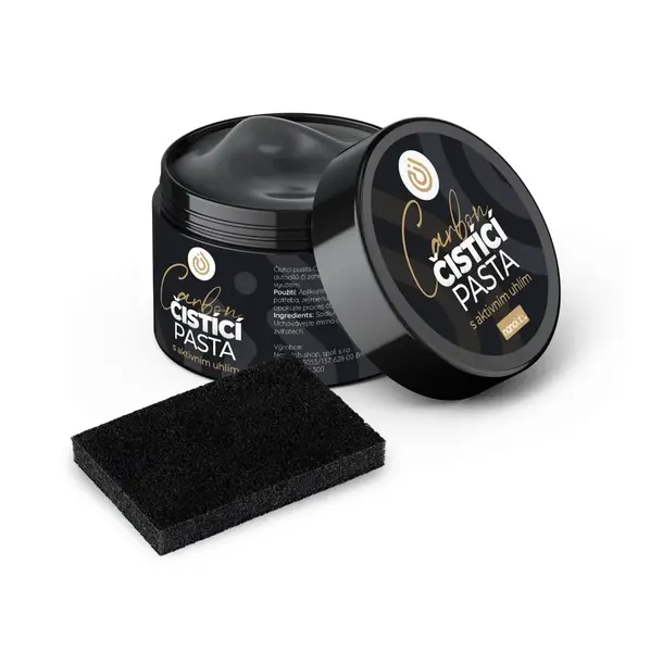 Nanolab Carbon Čisticí pasta s aktivním uhlím 500 g + houbička 1 ks
