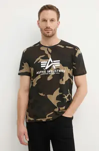 Alpha Industries Bavlněné tričko Alpha Industries Basic T-Shirt Camo