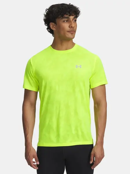 Pánské tričko Under Armour UA Launch Camo SS-YLW - Pánské
