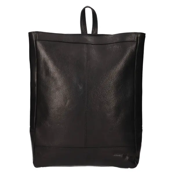 Veľký kožený trendy batoh SendiDesign Artur - čierna