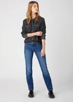 Dámské džíny WRANGLER W28TJX386 STRAIGHT SOFT BLUE Velikost: 26/32
