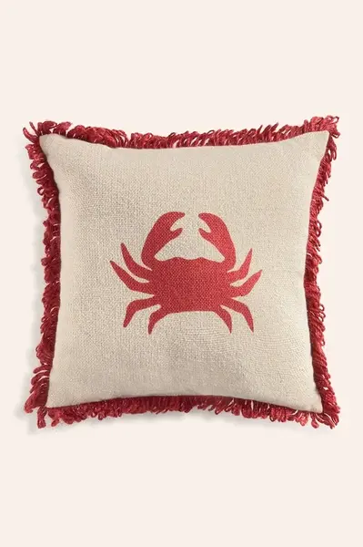 Dekorativní polštář Calma House Crab červená barva