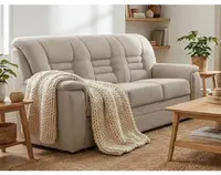 Trojsedák Merlin, béžová látka, s rozkladom%