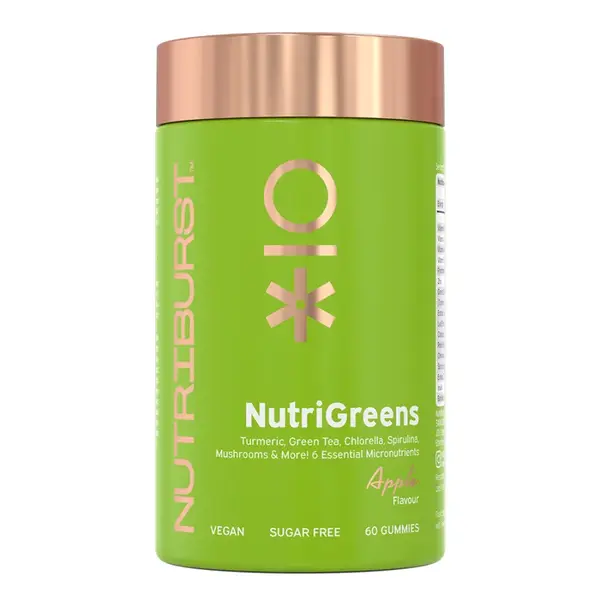 Nutriburst Premium NutriGreens gummies se superpotravinami a antioxidanty 60 ks jablko
