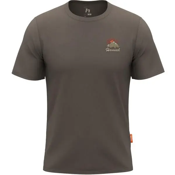 Hannah BASTER Pánské bavlněné tričko, hnědá, velikost