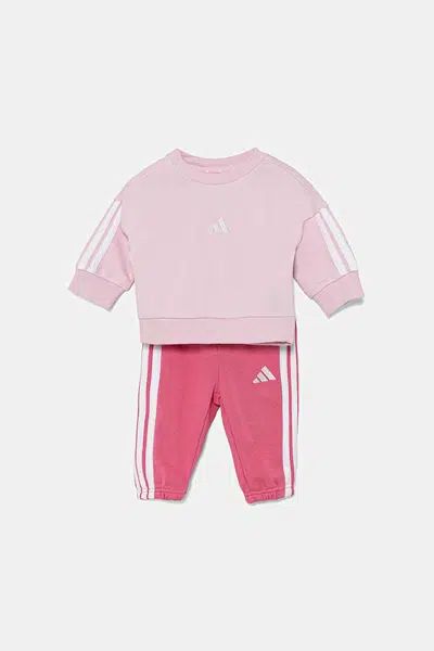 Kojenecká tepláková souprava adidas růžová barva, JV9853