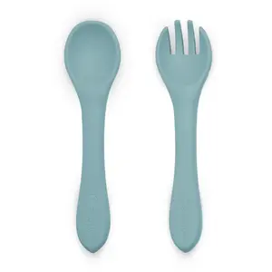 Petite&Mars Take&Match Silicone Cutlery příbor Frosted Sky 6m+ 2 ks