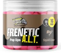 Carp only plovoucí boilies frenetic a.l.t. hi-visual pop ups 16 mm 50 g - squid liver