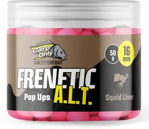 Carp only plovoucí boilies frenetic a.l.t. hi-visual pop ups 16 mm 50 g - squid liver