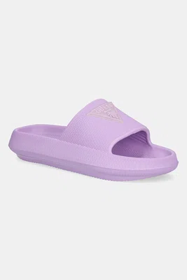 Pantofle Guess RUBBER SLIPPERS dámské, fialová barva, E4GZ27 WG5X0