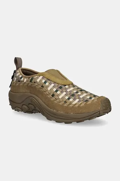 Boty Merrell 1TRL Jungle Moc Evo Woven Se pánské, zelená barva, J006443