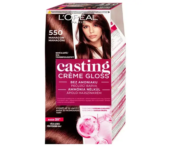 Přeliv bez amoniaku Loréal Casting Créme Gloss - 550 mahagon - L’Oréal Paris + dárek zdarma