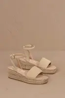 Semišové sandály Manebi Platforms With Strap béžová barva, M 1.1 WJ